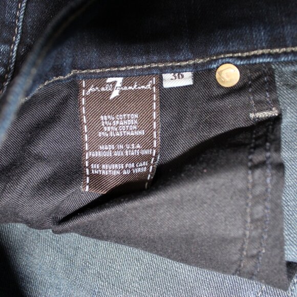 36x34 7 FOR ALL MANKIND AUSTYN RELAXED-STRAIGHT LEG JEANS COTTON/SPANDEX 36W - Picture 6 of 6